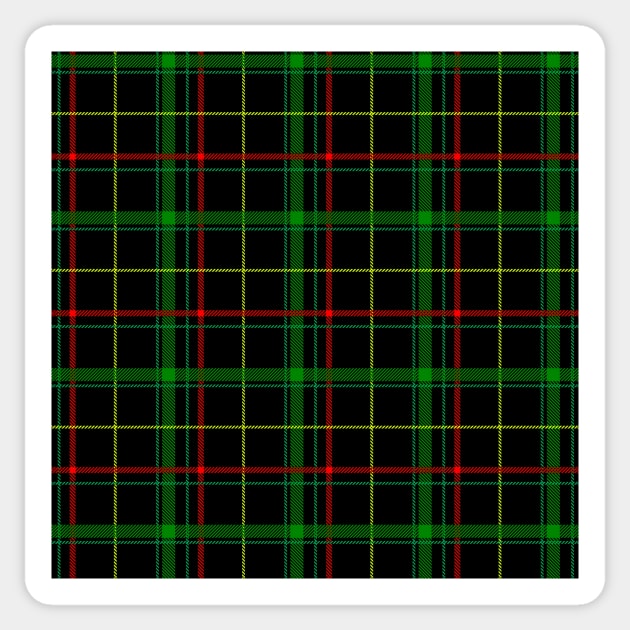 Red and Green Tartan Sticker by JonHerrera